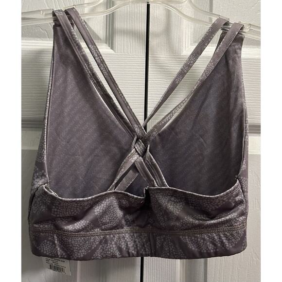 San Francisco City Lights Gray Lotus Dot Strappy Sports Bra Size Medium NEW - Picture 2 of 3